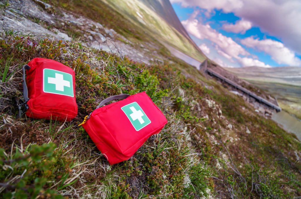 Firstaid,Kits,On,The,Grass.